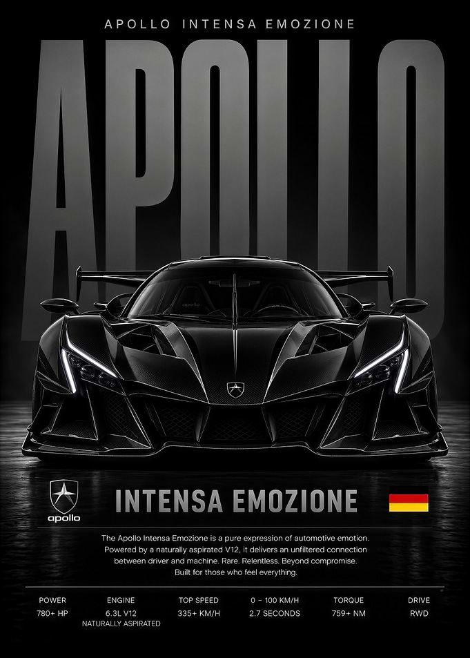 Apollo Intensa Emozione Hypercar Poster