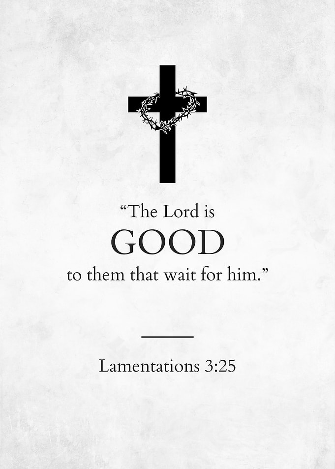 Lamentations 3:25 Christian Wall Art