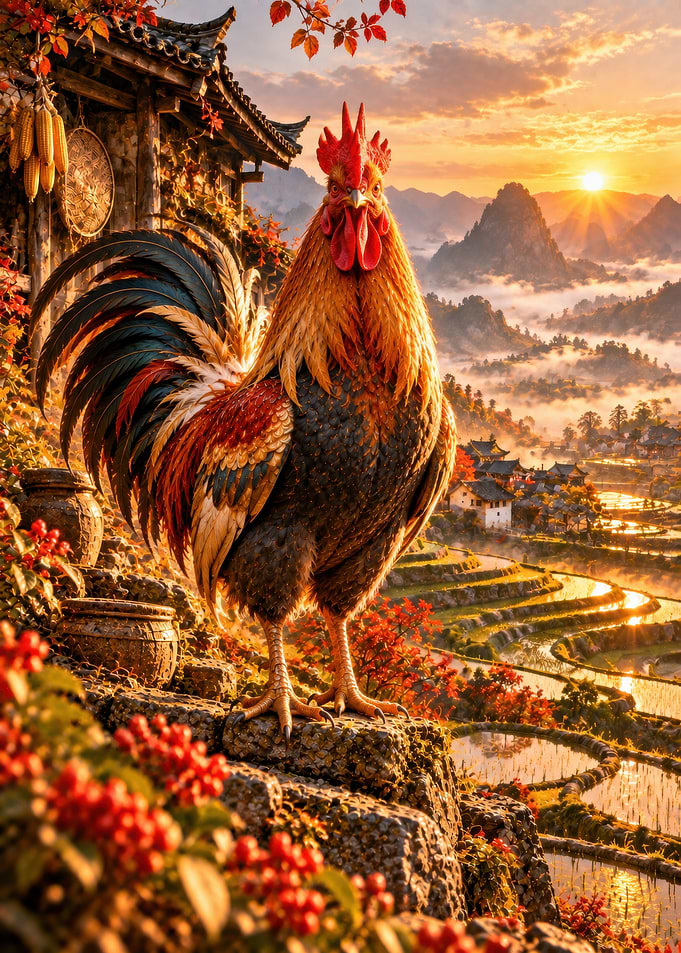 Earth Rooster — Guardian of the Golden Fields