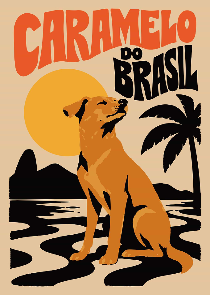 Caramelo do Brasil Retro Poster