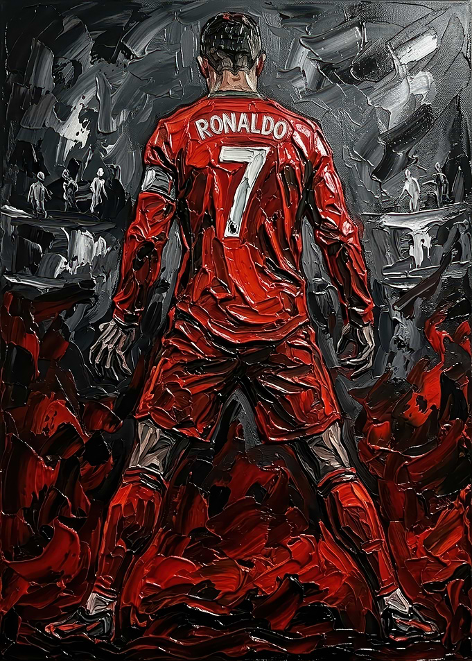 Cristiano Ronaldo Oil Painting Portrait