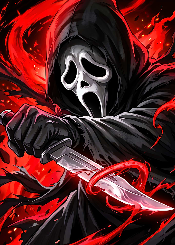 Ghostface Slasher Horror Art
