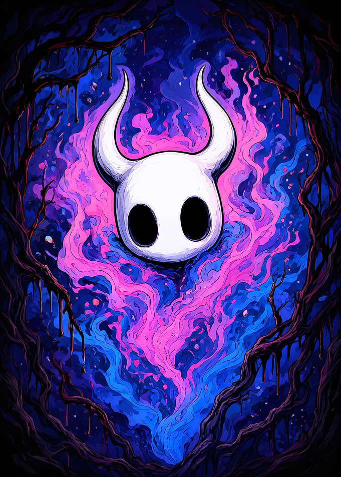 Hollow Knight Neon Spirit Art