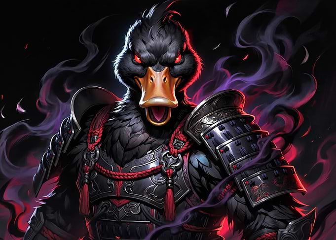 Dark Samurai Duck Warrior