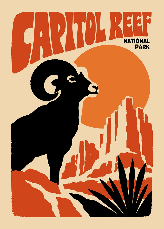 Capitol Reef National Park Vintage Poster