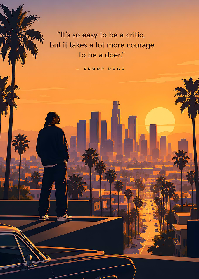 Snoop Dogg Inspirational Sunset Poster