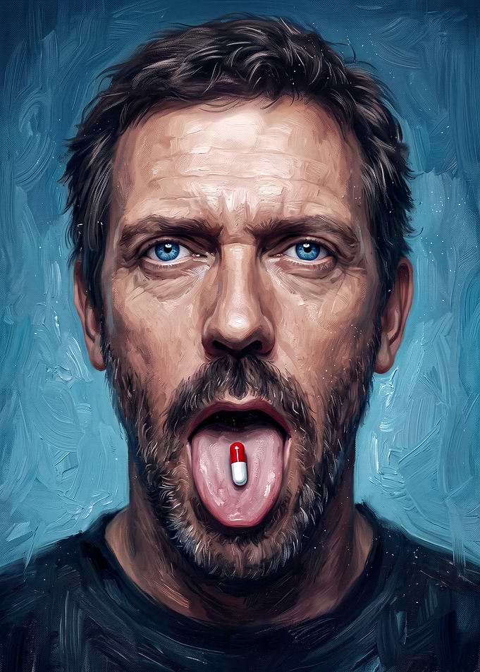 Dr. Gregory House with Pill