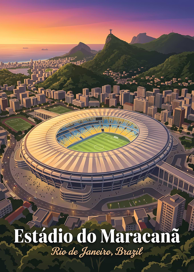 Maracanã Stadium Rio de Janeiro Poster