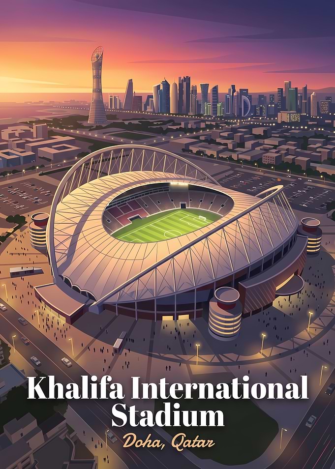 Khalifa International Stadium Doha Poster
