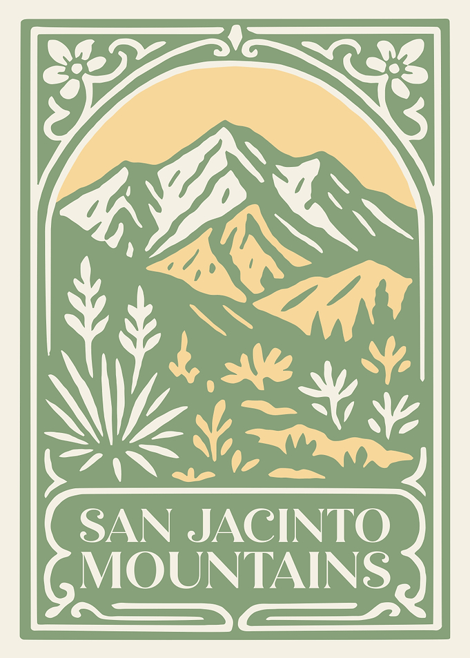 San Jacinto Mountains Vintage Poster