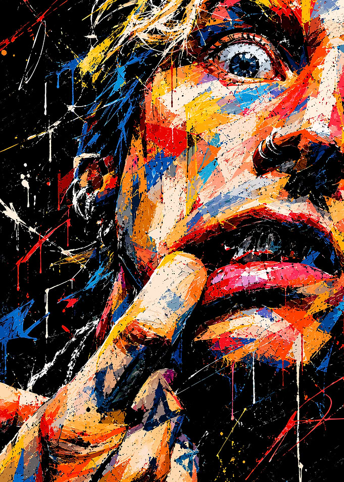 Abstract Colorful Portrait of a Person