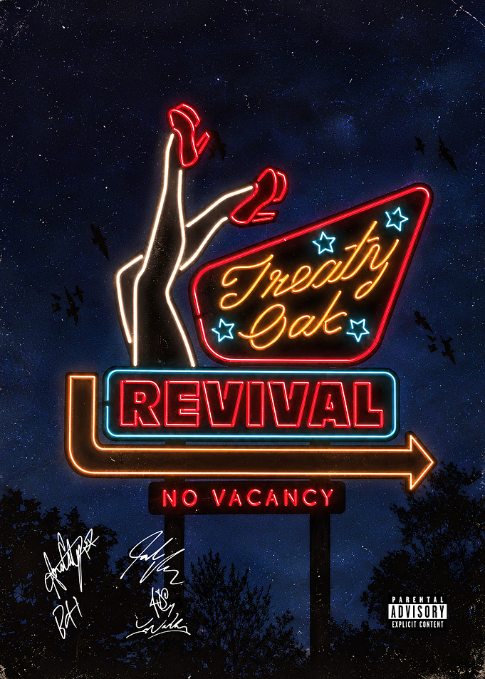 Treaty Oak Revival Neon Sign Poster