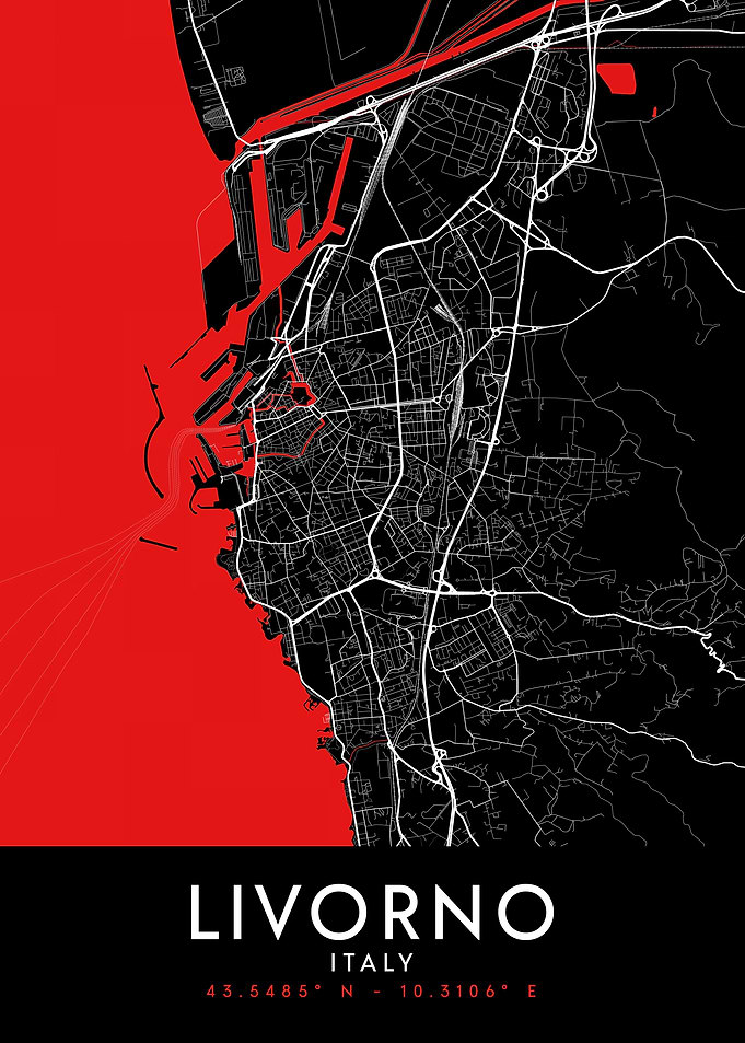 Livorno Dark Map