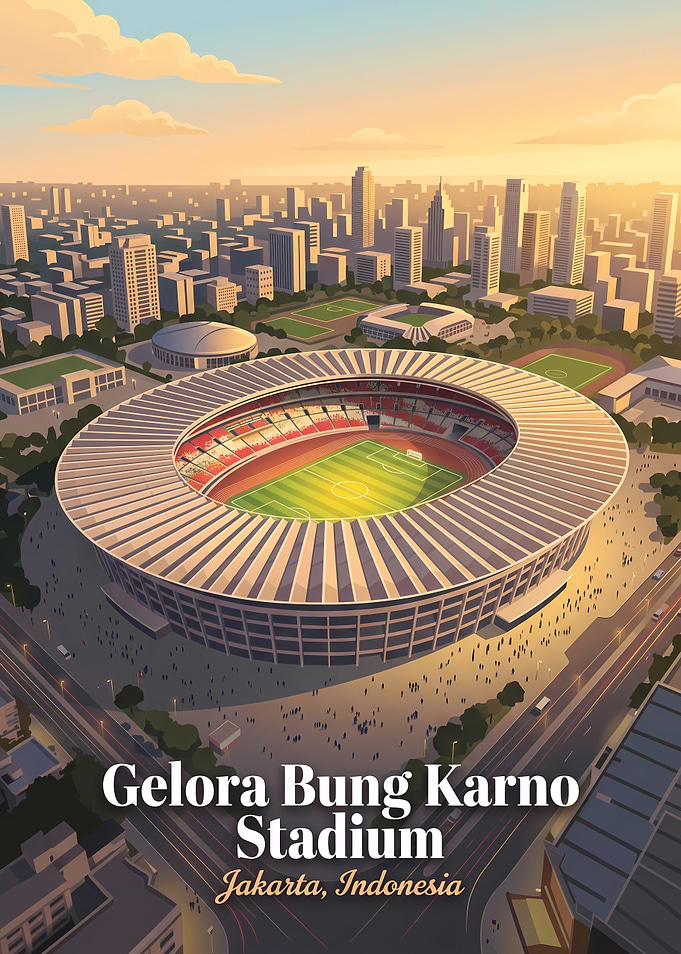 Gelora Bung Karno Stadium Jakarta Poster