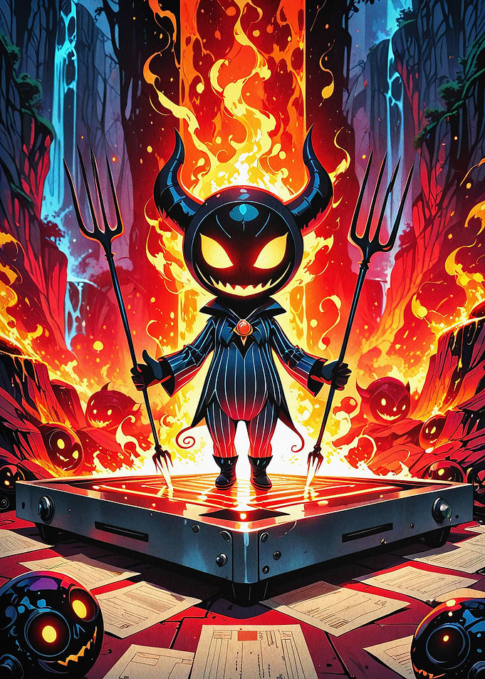 Demon DJ Fire Inferno Poster