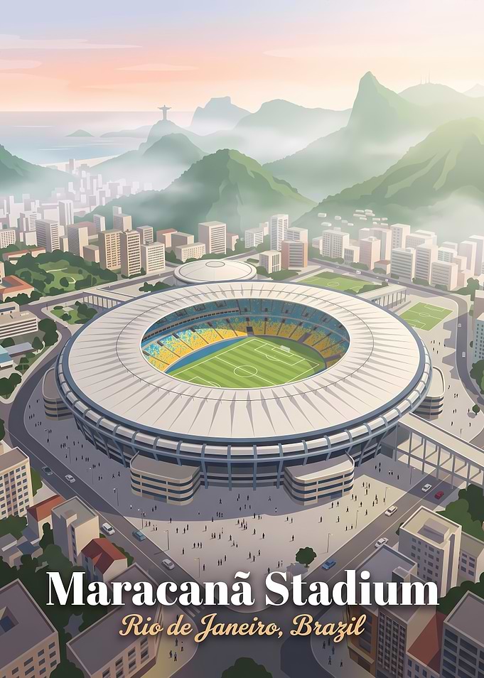 Maracanã Stadium Rio de Janeiro Poster