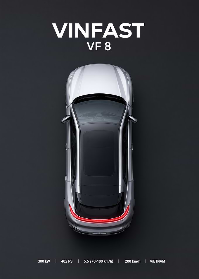 VinFast VF 8 Top View Poster