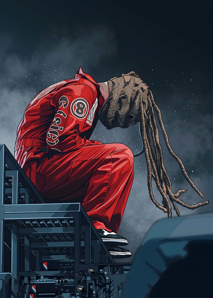 Slipknot Corey Taylor Red Jumpsuit Art