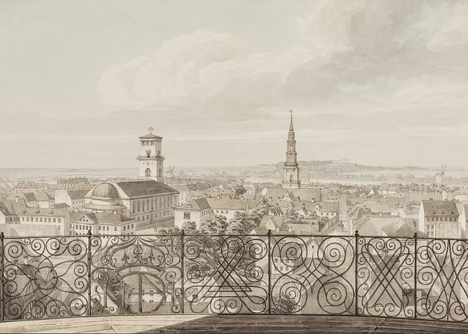 Vintage View of Copenhagen Cityscape