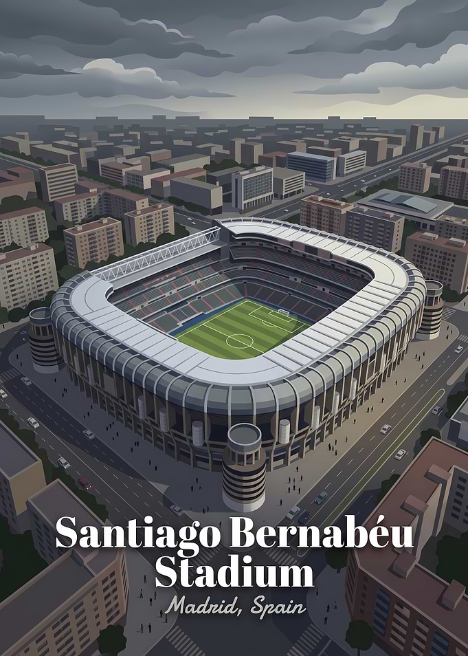 Santiago Bernabéu Stadium Madrid Poster