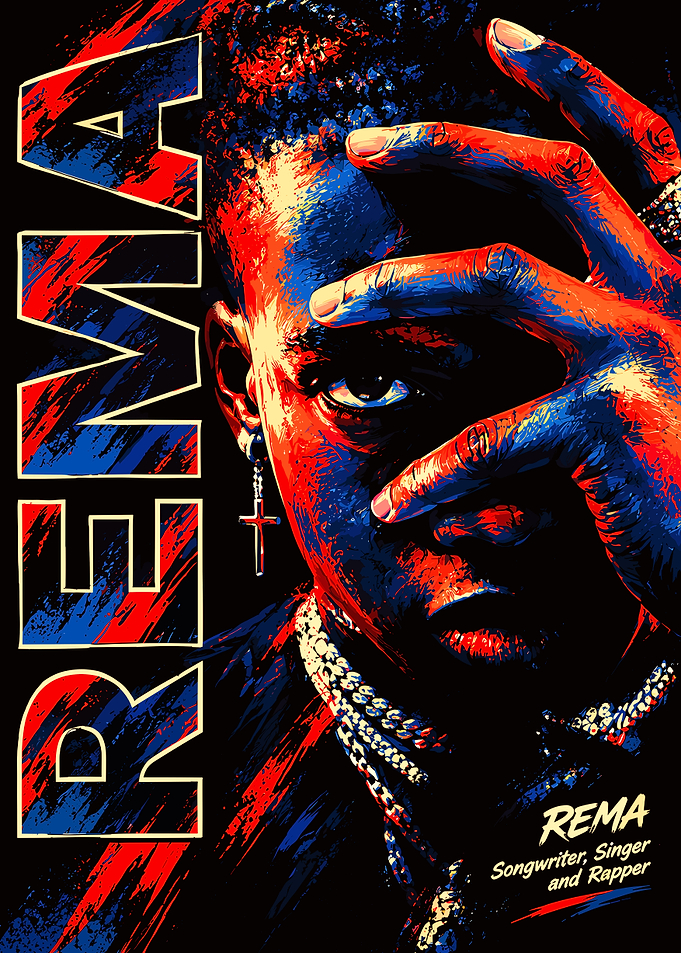 Rema Artistic Portrait Poster