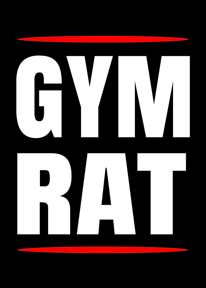 Gym Rat Text Art Design