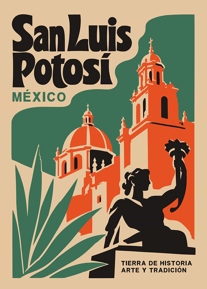 San Luis Potosí Mexico Travel Poster