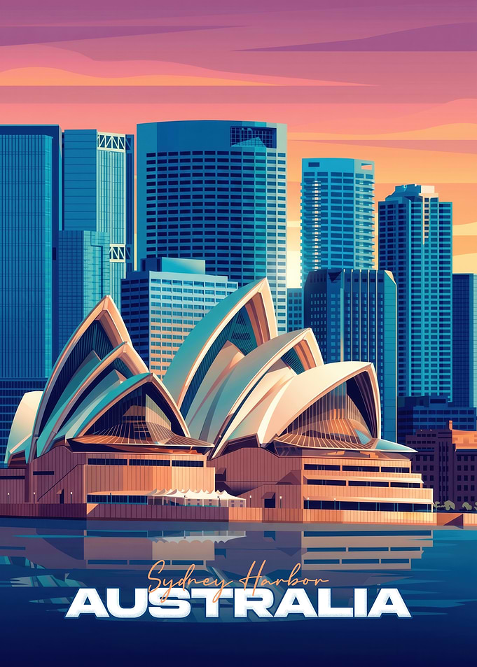 Sydney Opera House Travel Poster