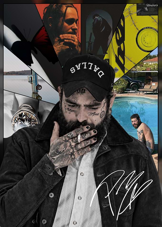 Post Malone Collage Poster