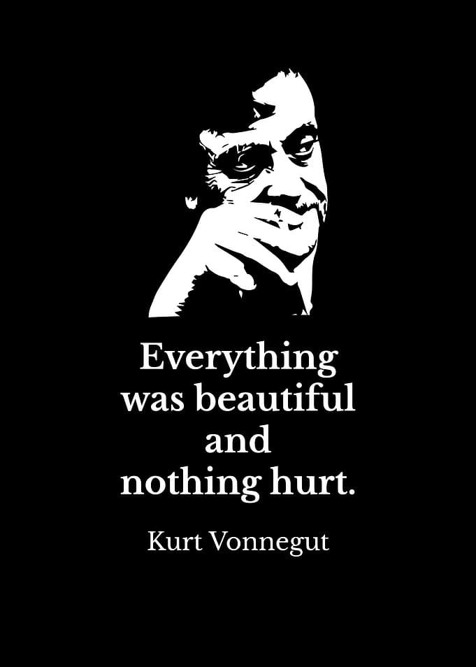 Kurt Vonnegut Quote Minimalist Poster