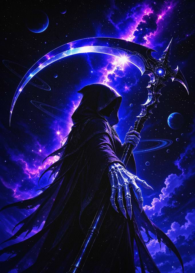 Cosmic Grim Reaper Fantasy Art