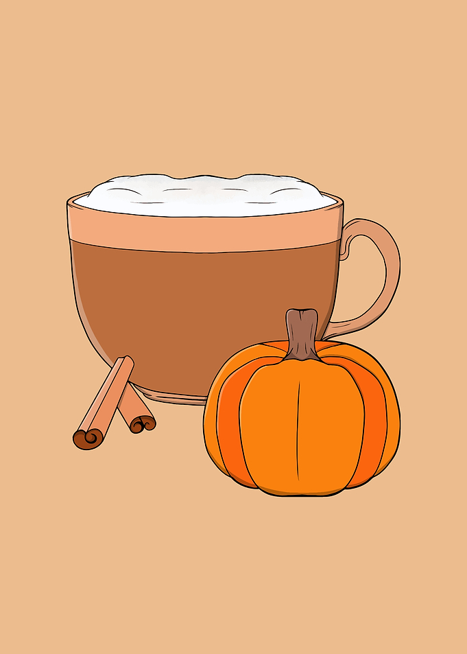 Pumpkin Spice Latte Illustration