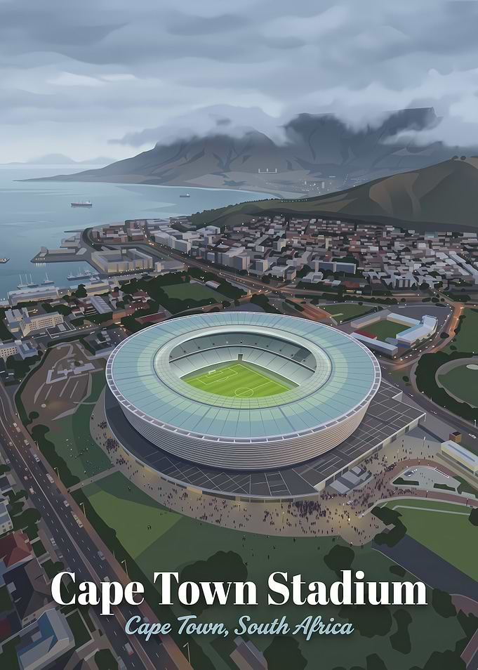 Cape Town Stadium Travel Poster