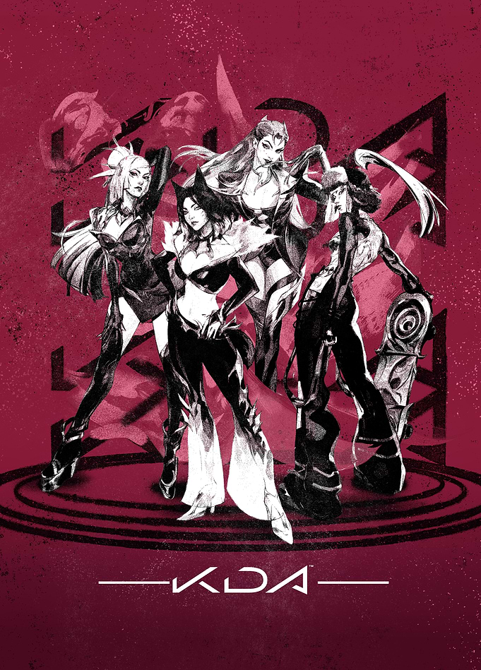 League of Legends - K/DA Group, Monochrome Crimson