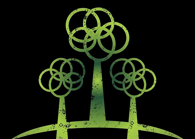 Stylized Green Tree Graphic