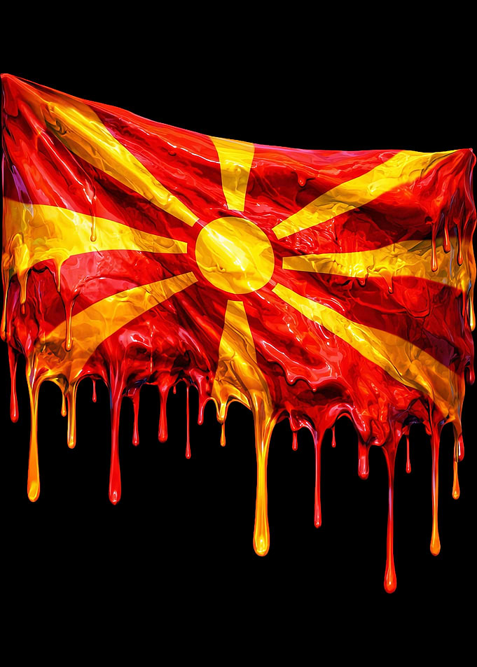 Macedonian Flag Melting
