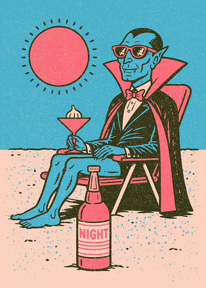 Vampire Relaxing on the Beach