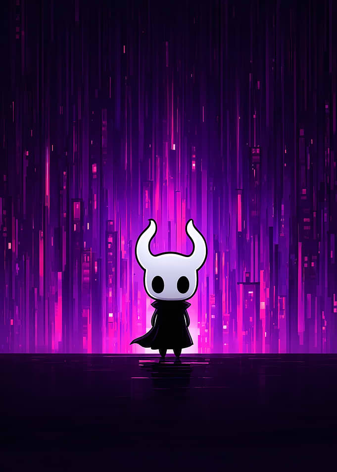 Hollow Knight Neon Digital Art