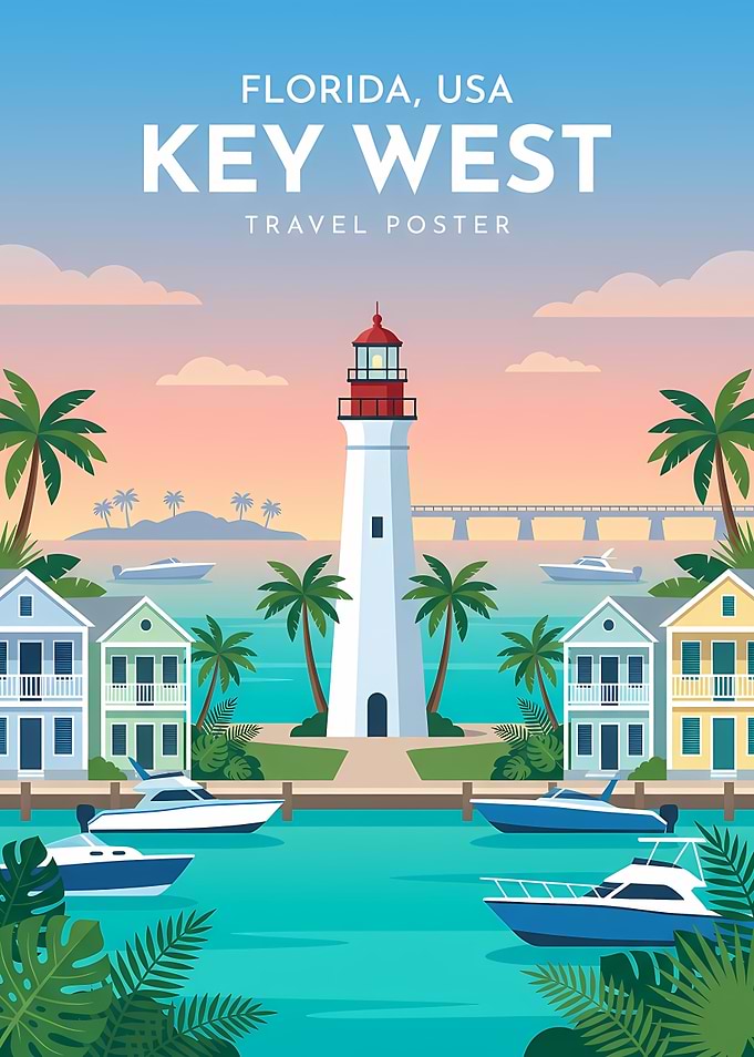 Key West Florida Travel Poster