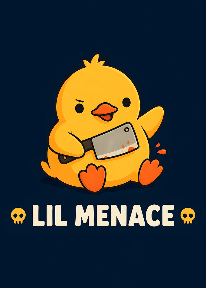 Lil Menace Cute Duck with Cleaver