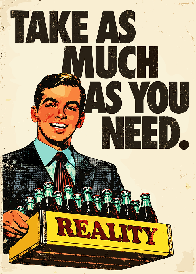 Vintage Style Reality Soda Poster