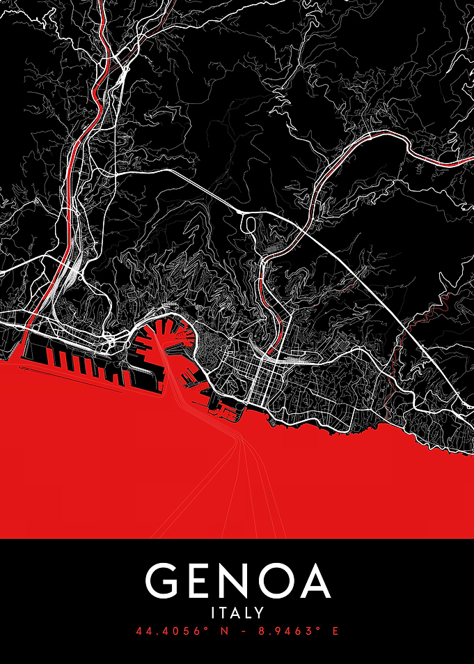 Genoa Dark Map