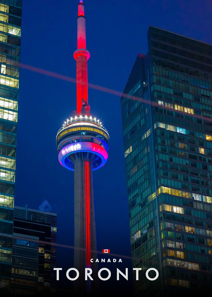 CN Tower at Night in Toronto