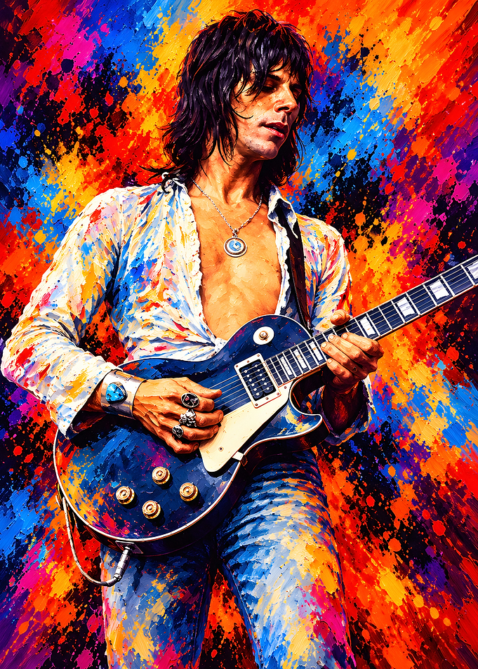 Jeff Beck Vibrant Rock Guitarist