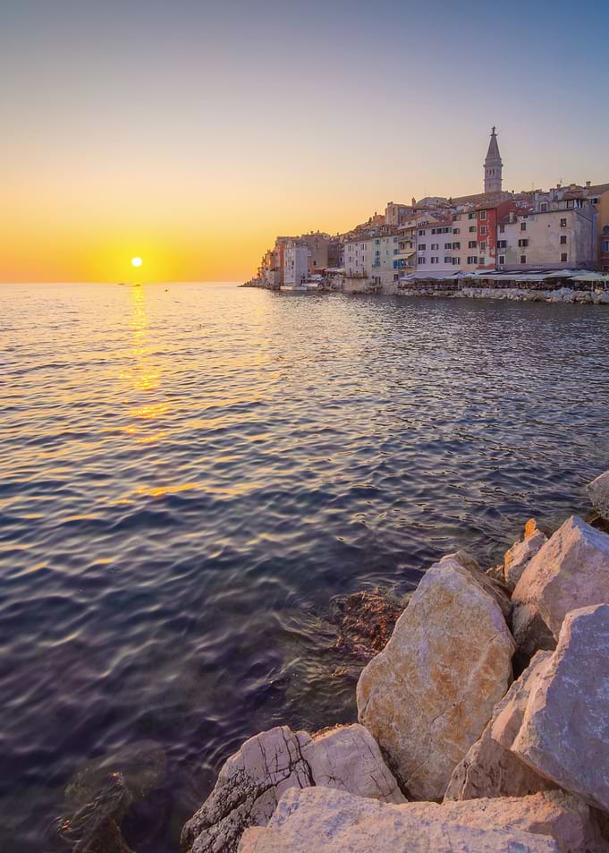 Sunset over Rovinj Old Town