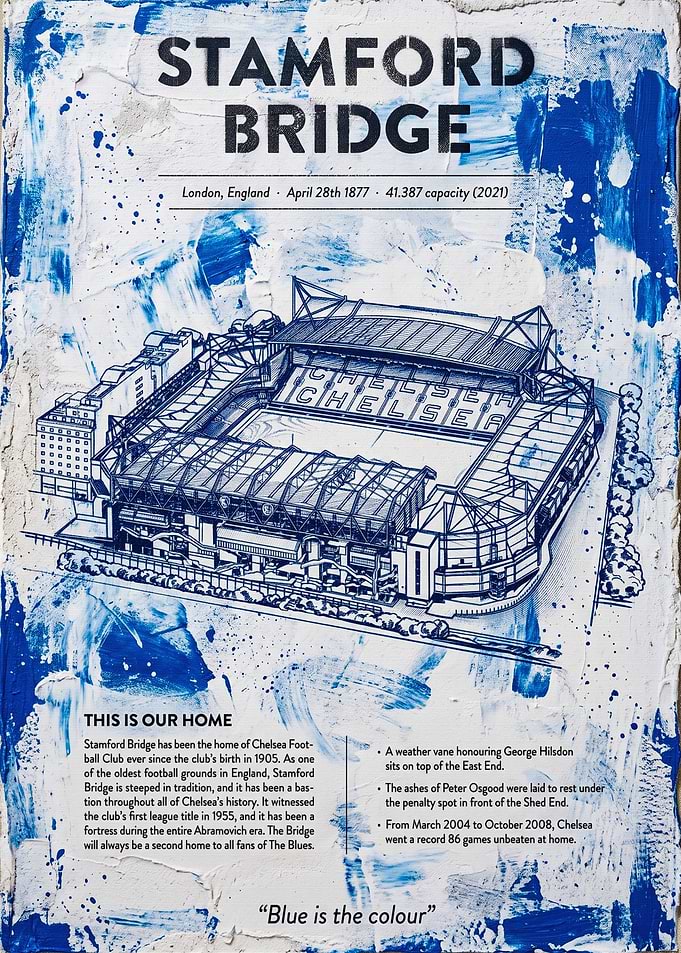Stamford Bridge Stadium Poster