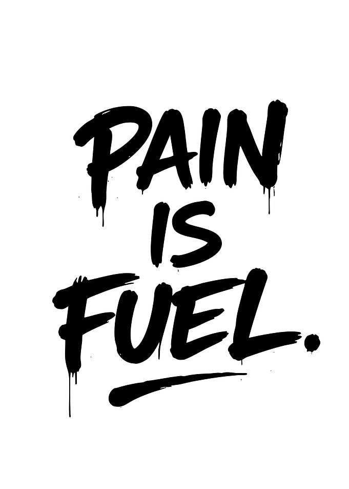 Pain Is Fuel Graffiti Text Art