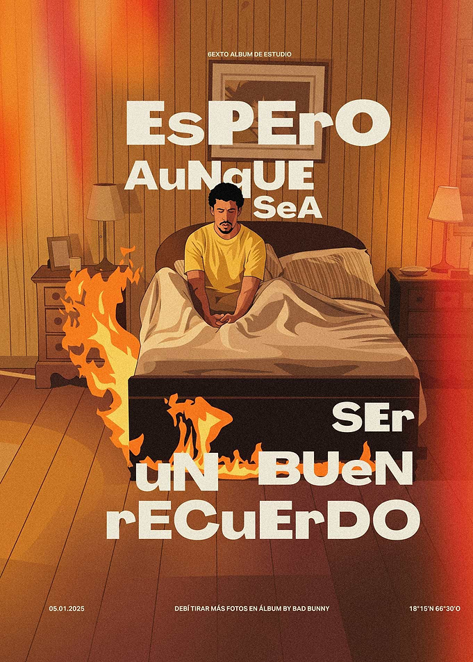 Bad Bunny Album Art Poster