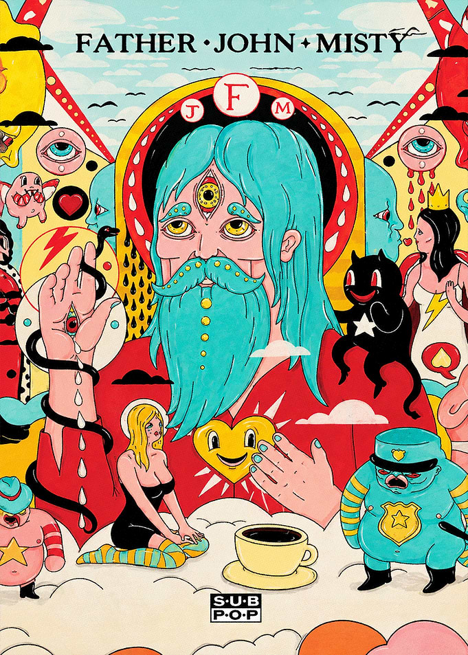 Father John Misty Surreal Poster