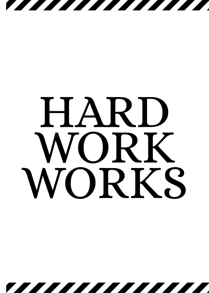 Hard Work Works Motivational Poster